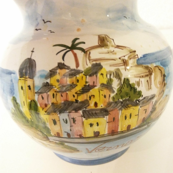 Hand Painted Pitcher Vase Vermarra  Made in Italy - Picture 7 of 8